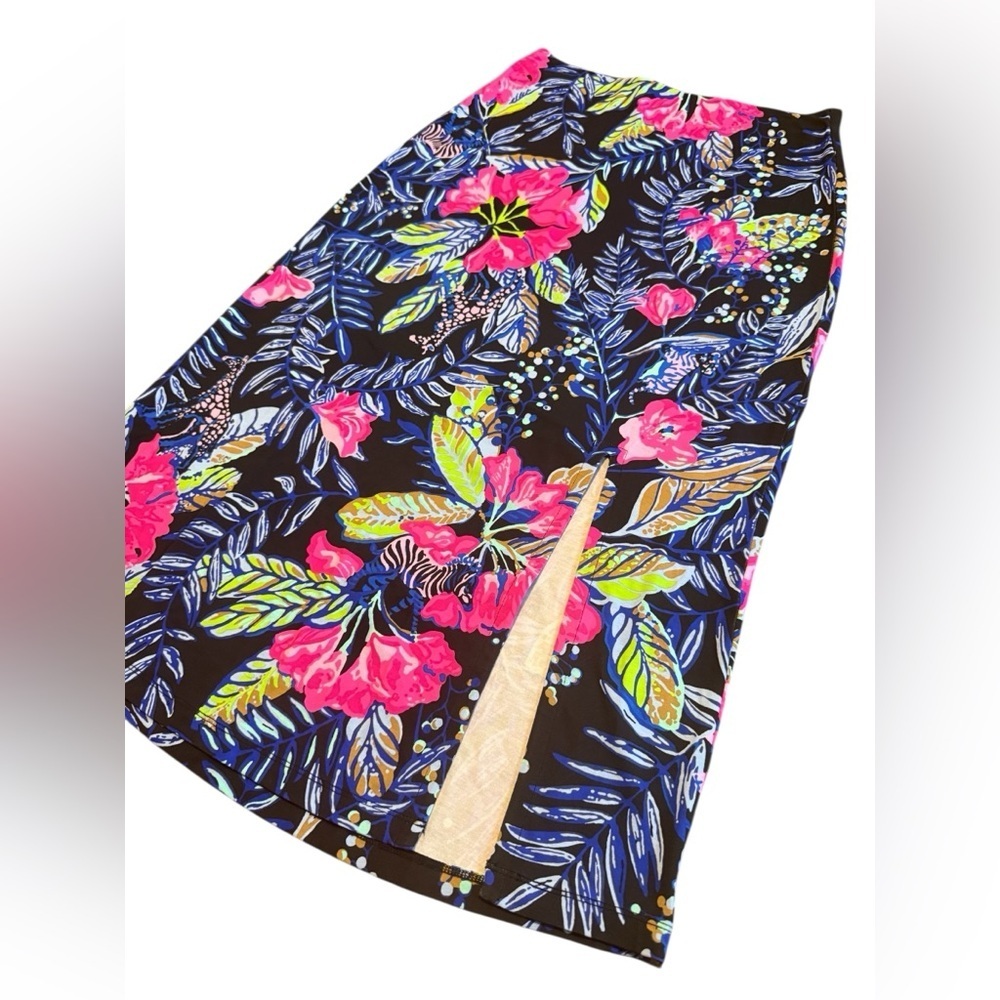 Lilly Pulitzer Cory Skirt in the Onyx Jaguar Jungle Print Size Small - Picture 6 of 8
